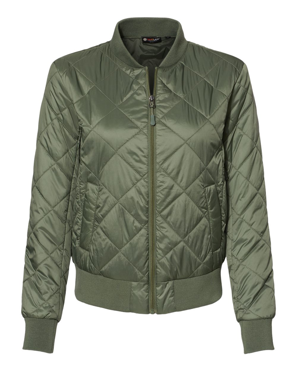 Women's HeatLast™ Quilted Packable Bomber - Front - B06652623 - Olive Grey