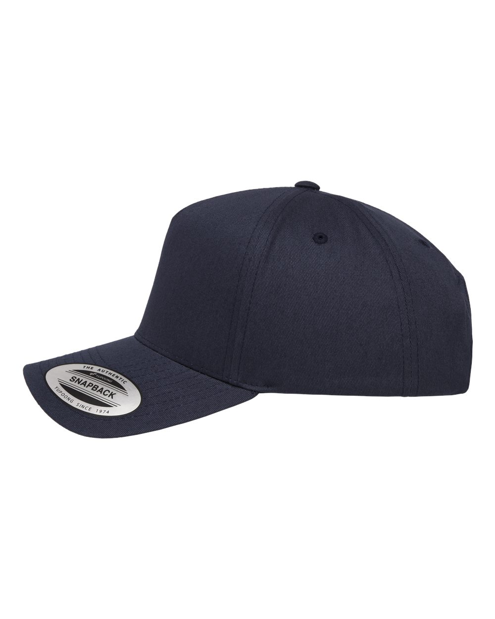 Retro Cotton Blend Trucker Snapback Cap - DirectSide - B33795650 - Navy