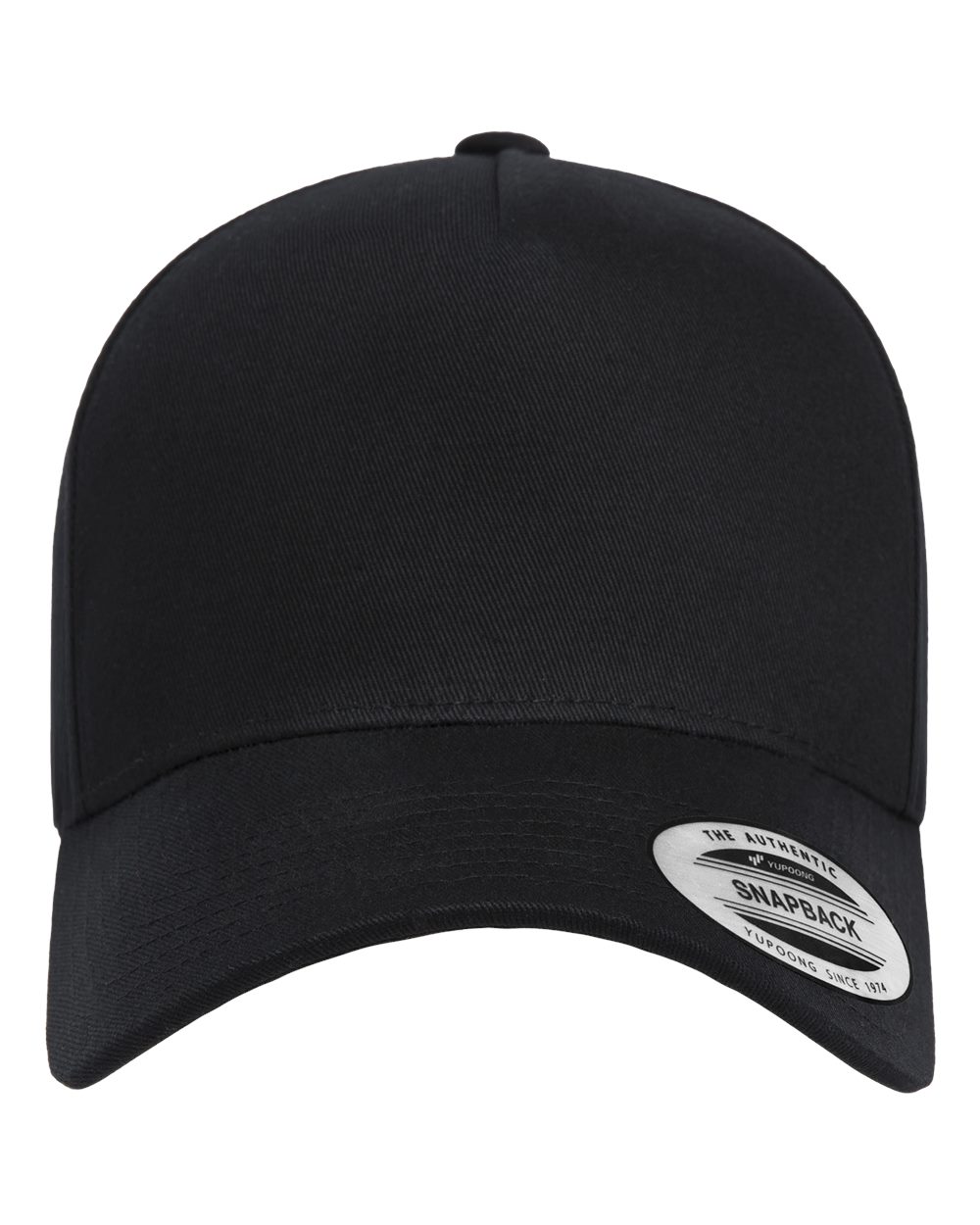 Retro Cotton Blend Trucker Snapback Cap - Front - B33795500 - Black