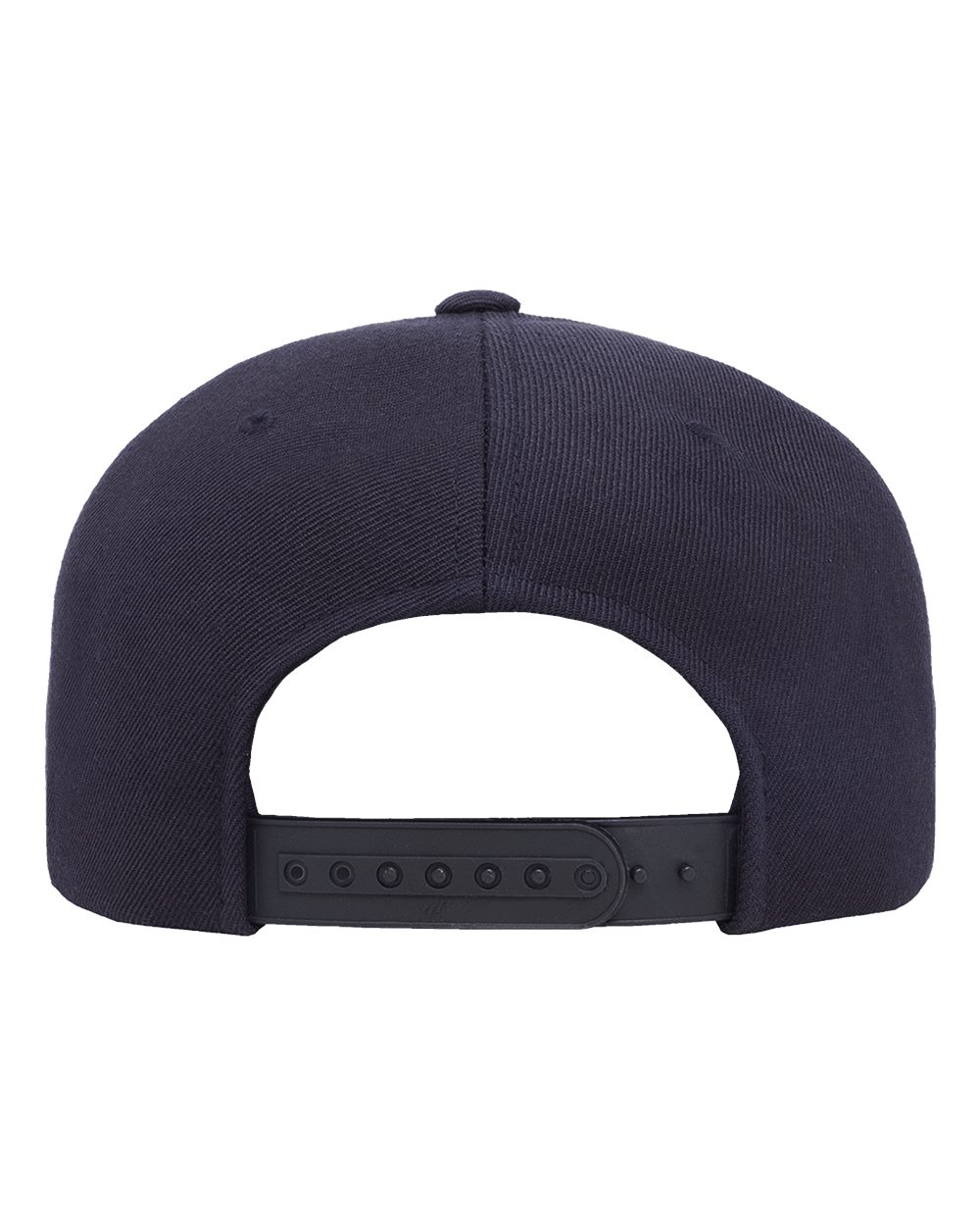 Premium Flat Bill Snapback Cap - Back - B76095670 - Dark Navy