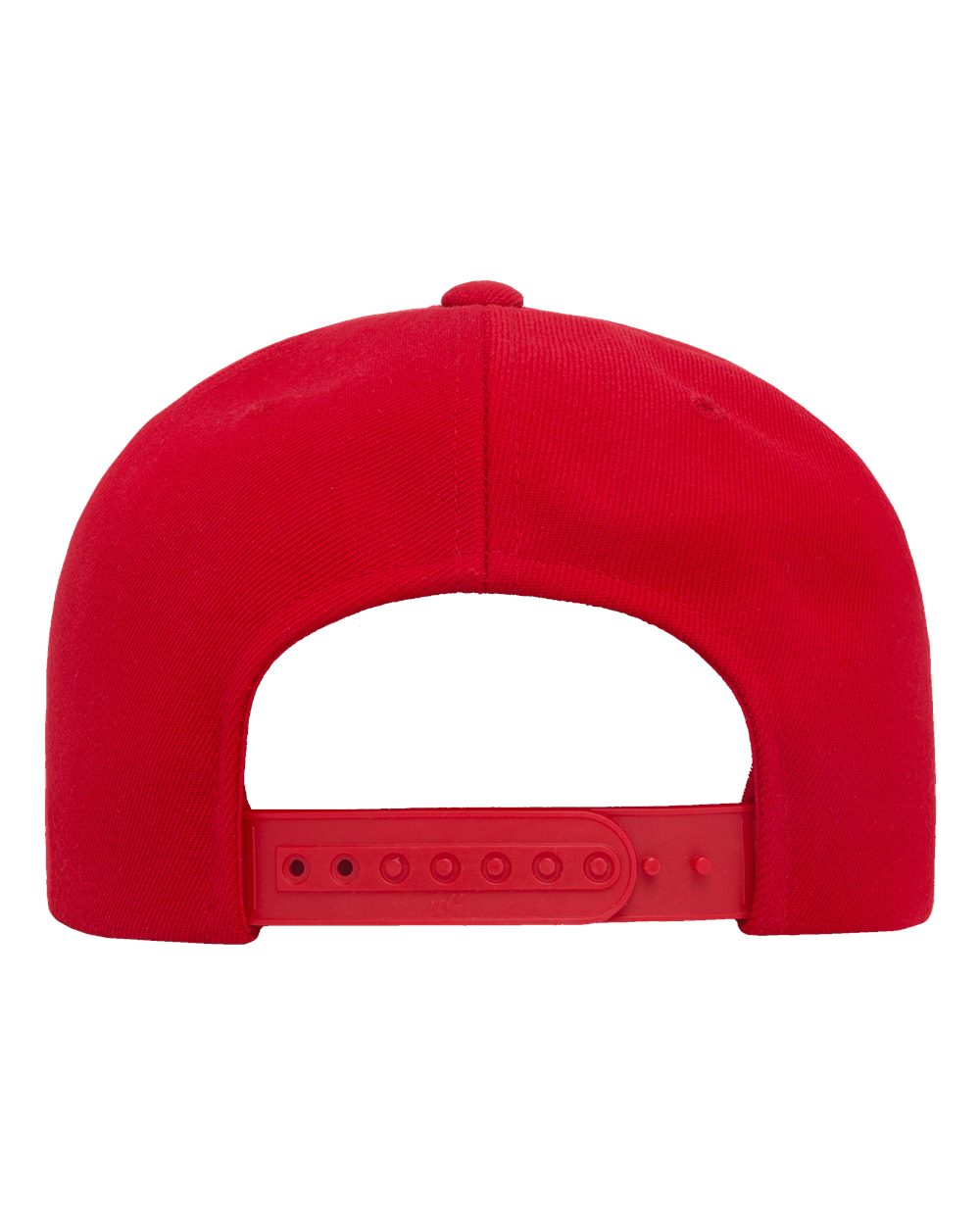 Premium Flat Bill Snapback Cap - Back - B76095700 - Red