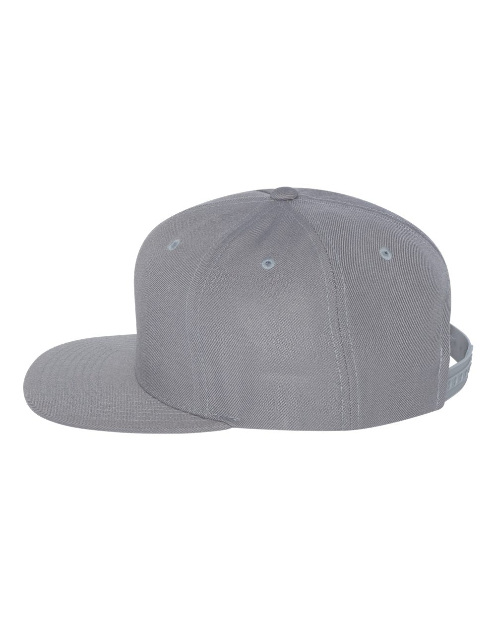 Premium Flat Bill Snapback Cap - DirectSide - B76095350 - Silver