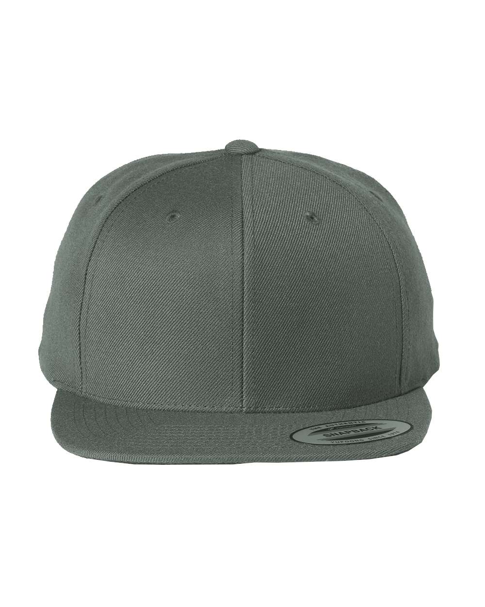 Premium Flat Bill Snapback Cap - Front - B76095090 - Dark Grey
