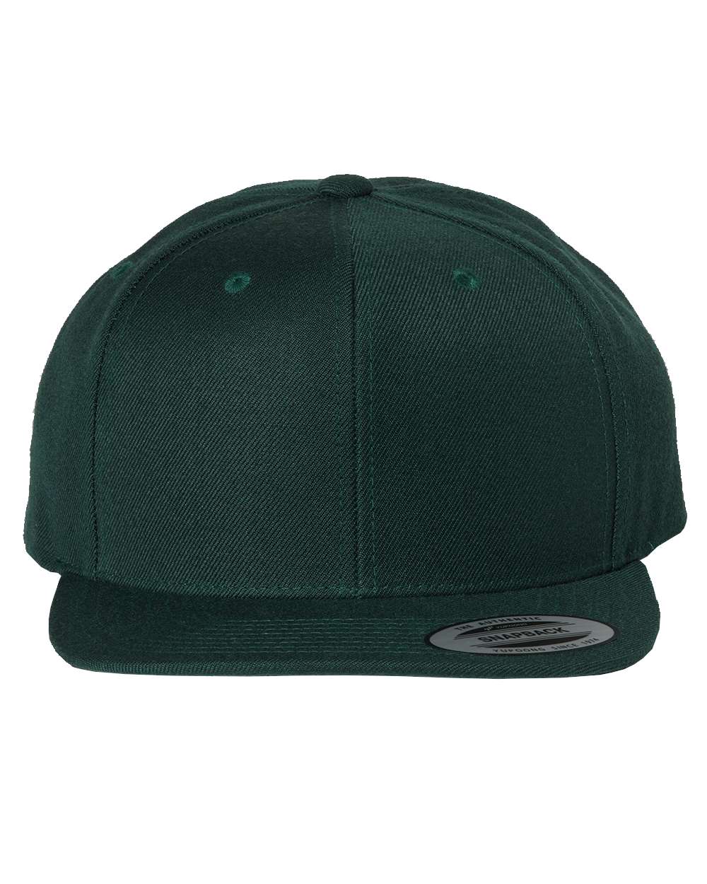 Premium Flat Bill Snapback Cap - Front - B76095230 - Spruce