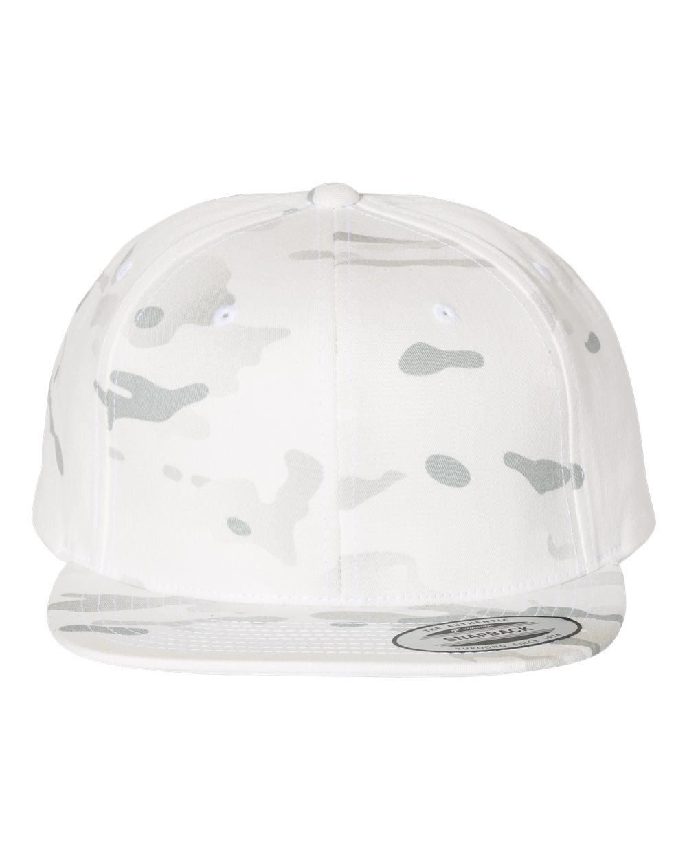 Premium Flat Bill Snapback Cap - Front - B76095540 - Multicam Alpine