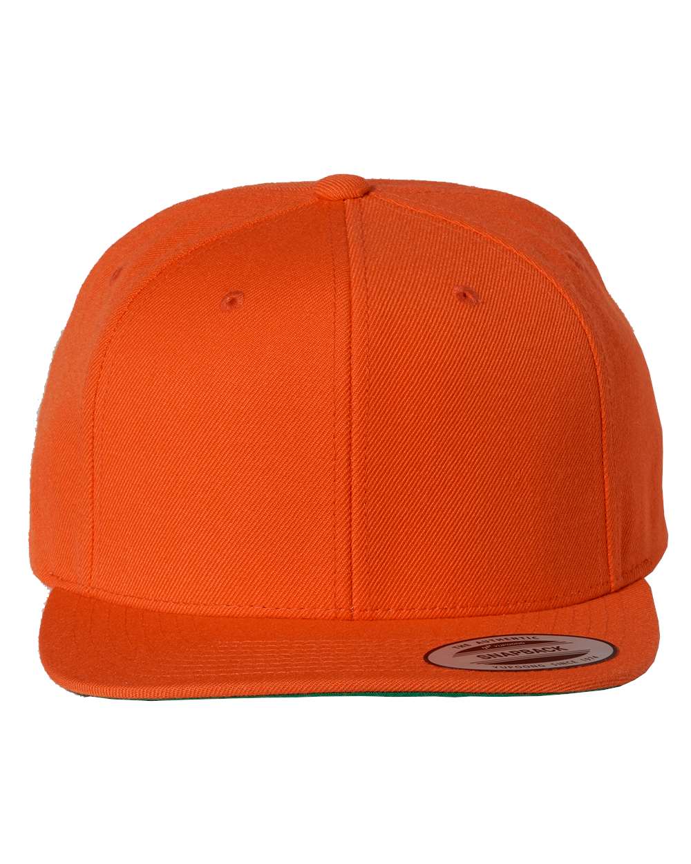 Premium Flat Bill Snapback Cap - Front - B76095660 - Orange