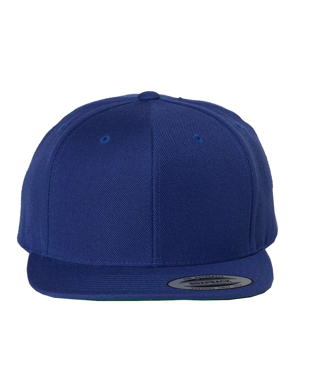 Premium Flat Bill Snapback Cap - Front - B76095750 - Royal Blue