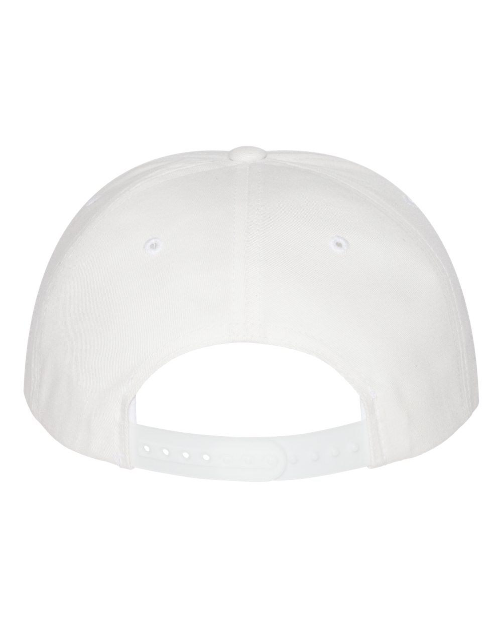 Five-Panel Cotton Twill Snapback Cap - Back - B63095000 - White