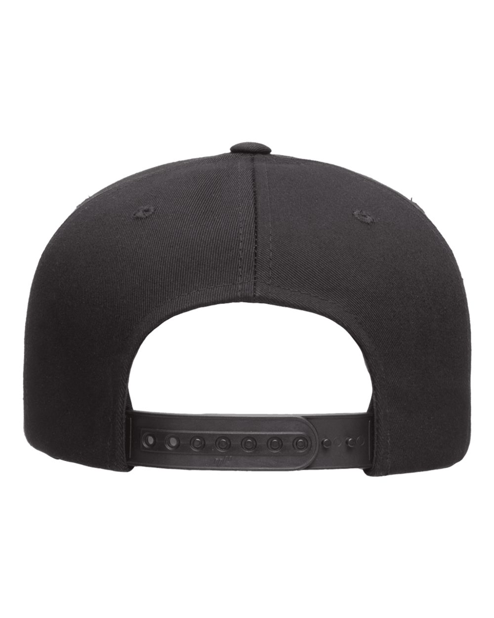 Five-Panel Cotton Twill Snapback Cap - Back - B63095500 - Black