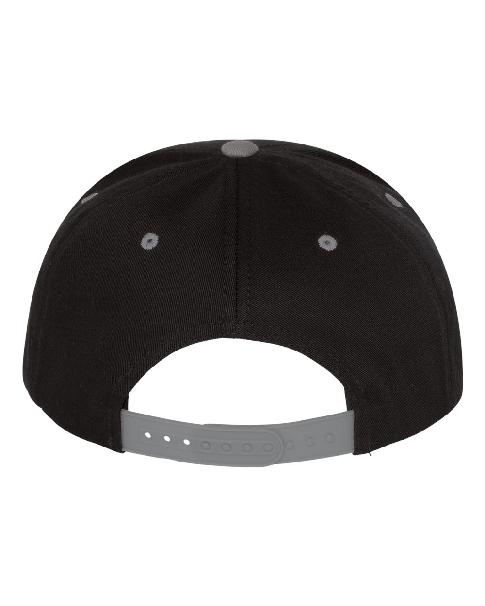 Five-Panel Cotton Twill Snapback Cap - Back - B63095520 - Black/ Grey