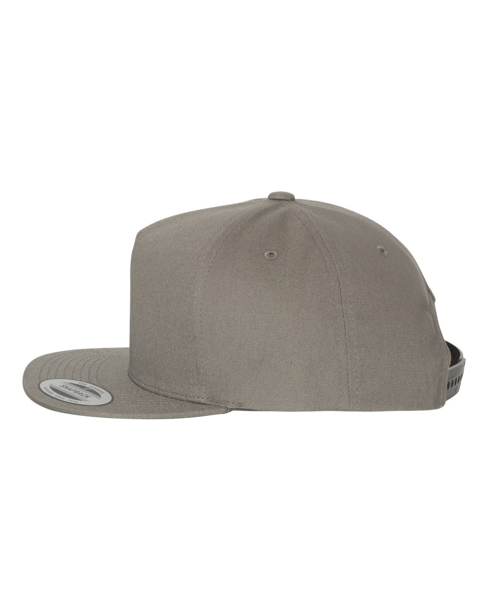 Five-Panel Cotton Twill Snapback Cap - DirectSide - B63095350 - Grey