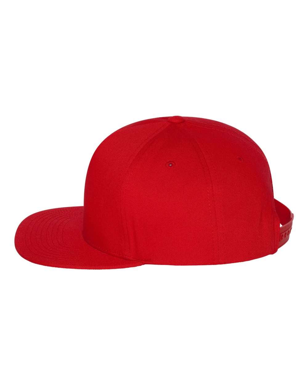 Five-Panel Cotton Twill Snapback Cap - DirectSide - B63095700 - Red