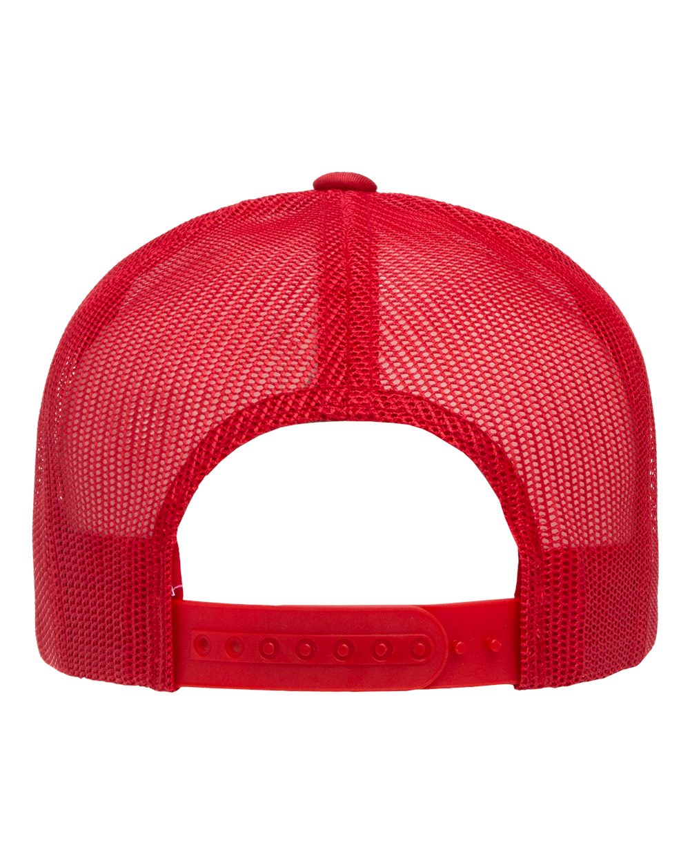 Five-Panel Classic Trucker Cap - Back - B61595700 - Red/ White/ Red