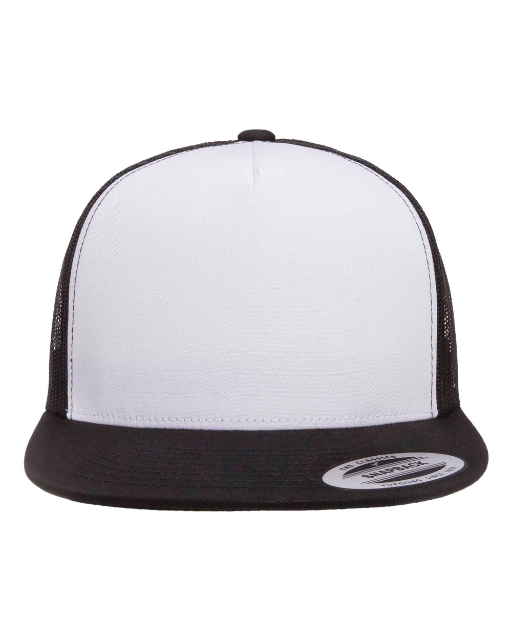 Five-Panel Classic Trucker Cap - Front - B61595520 - Black/ White/ Black