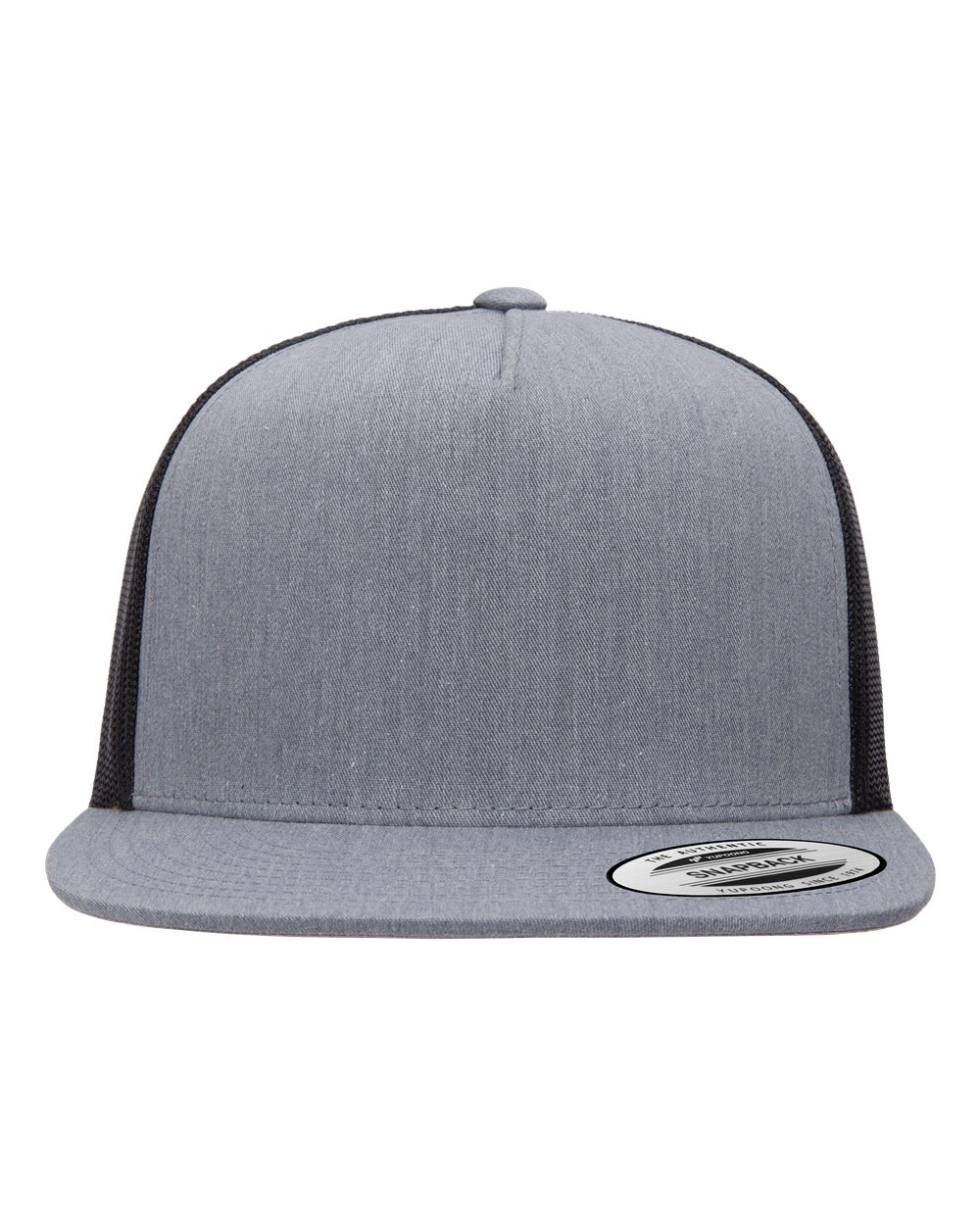 Five-Panel Classic Trucker Cap - Front - B61595590 - Heather/ Black