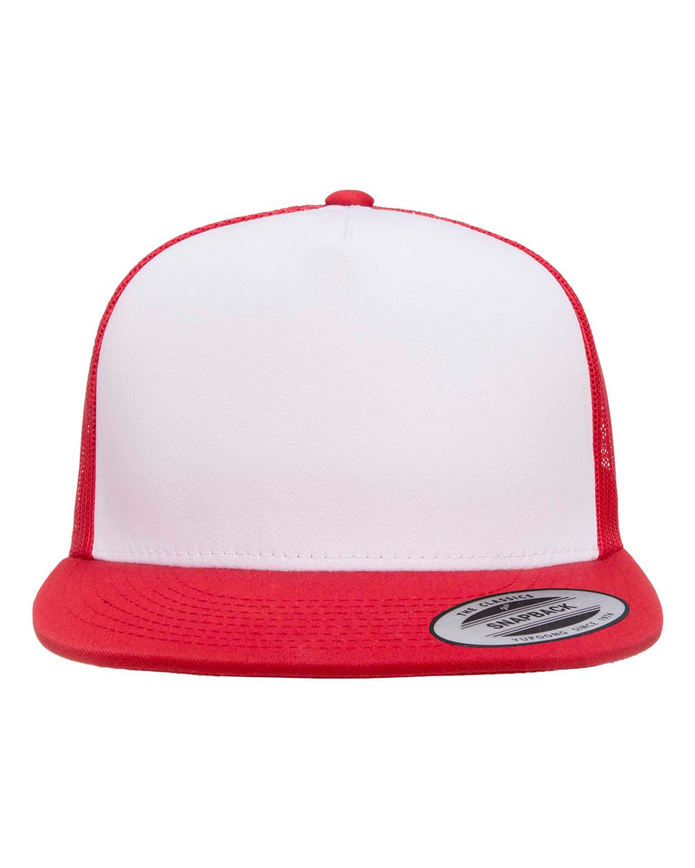 Five-Panel Classic Trucker Cap - Front - B61595700 - Red/ White/ Red