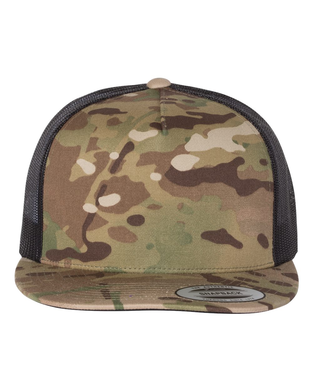 Five-Panel Classic Trucker Cap - Front - B61595990 - Multicam Green/ Black