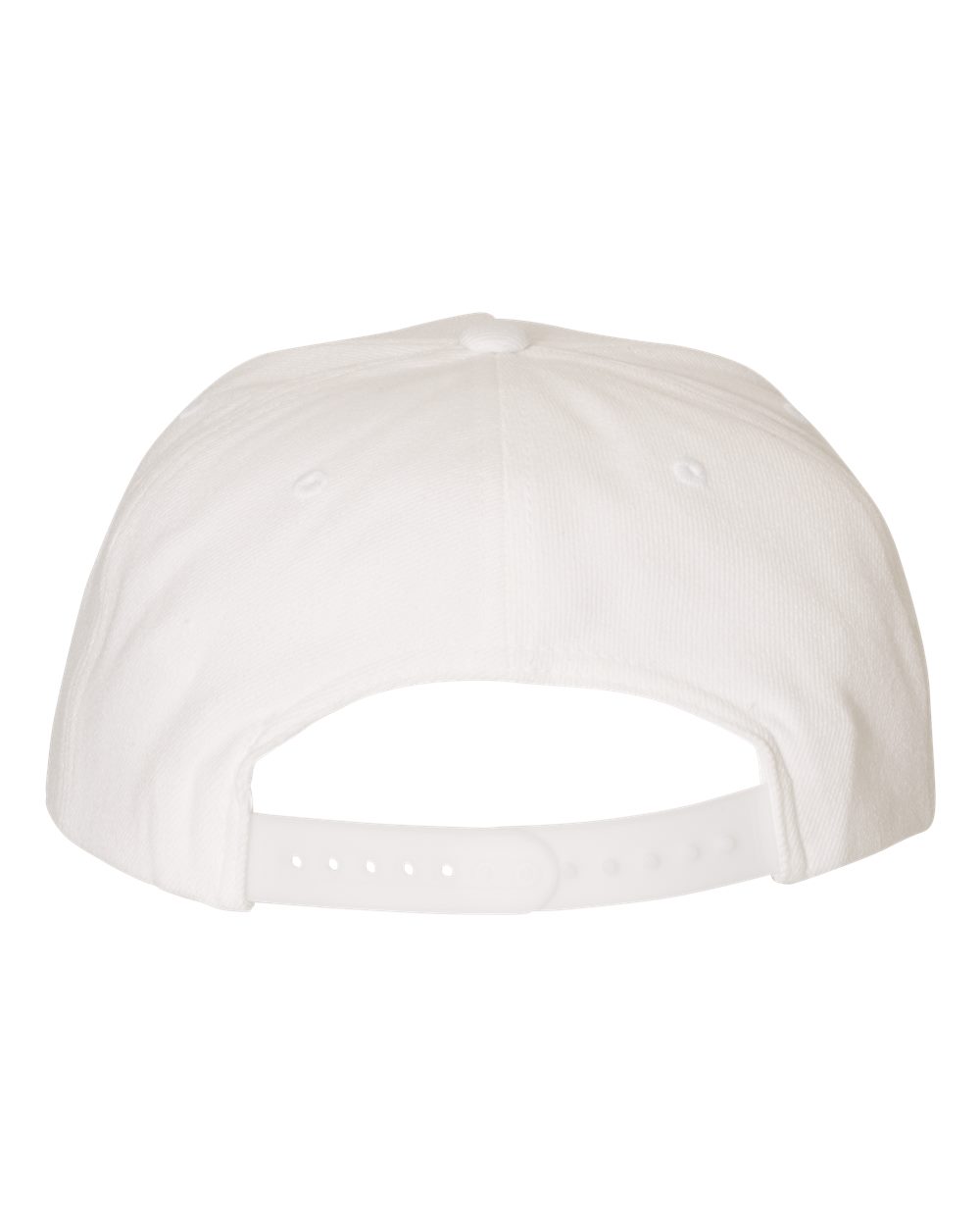 Premium Five-Panel Snapback Cap - Back - B43095000 - White