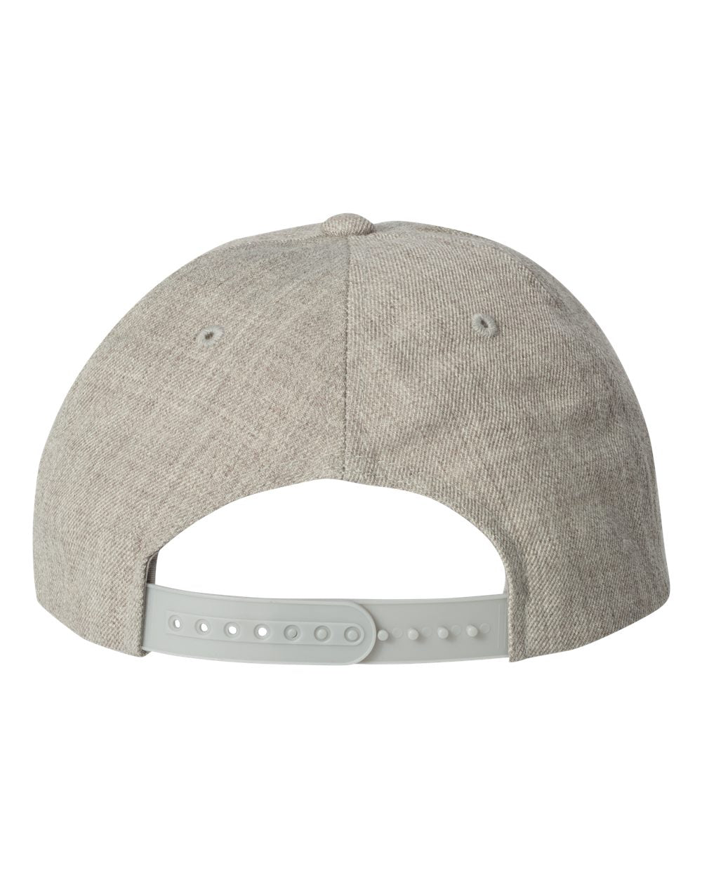 Premium Five-Panel Snapback Cap - Back - B43095580 - Heather Grey