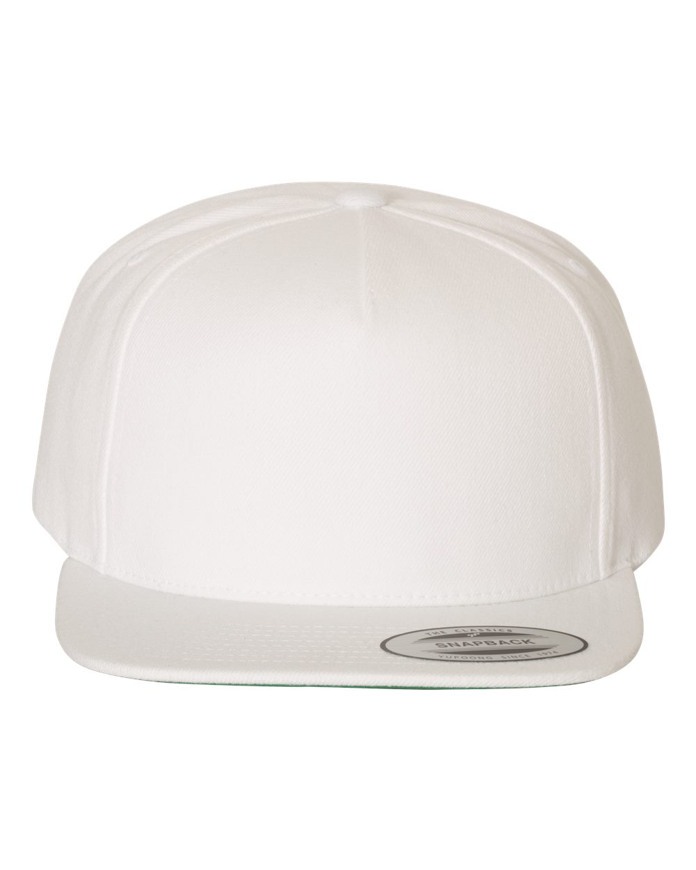 Premium Five-Panel Snapback Cap - Front - B43095000 - White