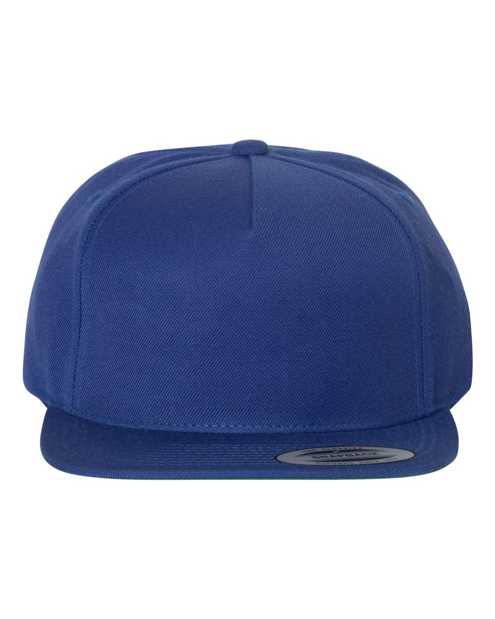 Premium Five-Panel Snapback Cap - Front - B43095750 - Royal