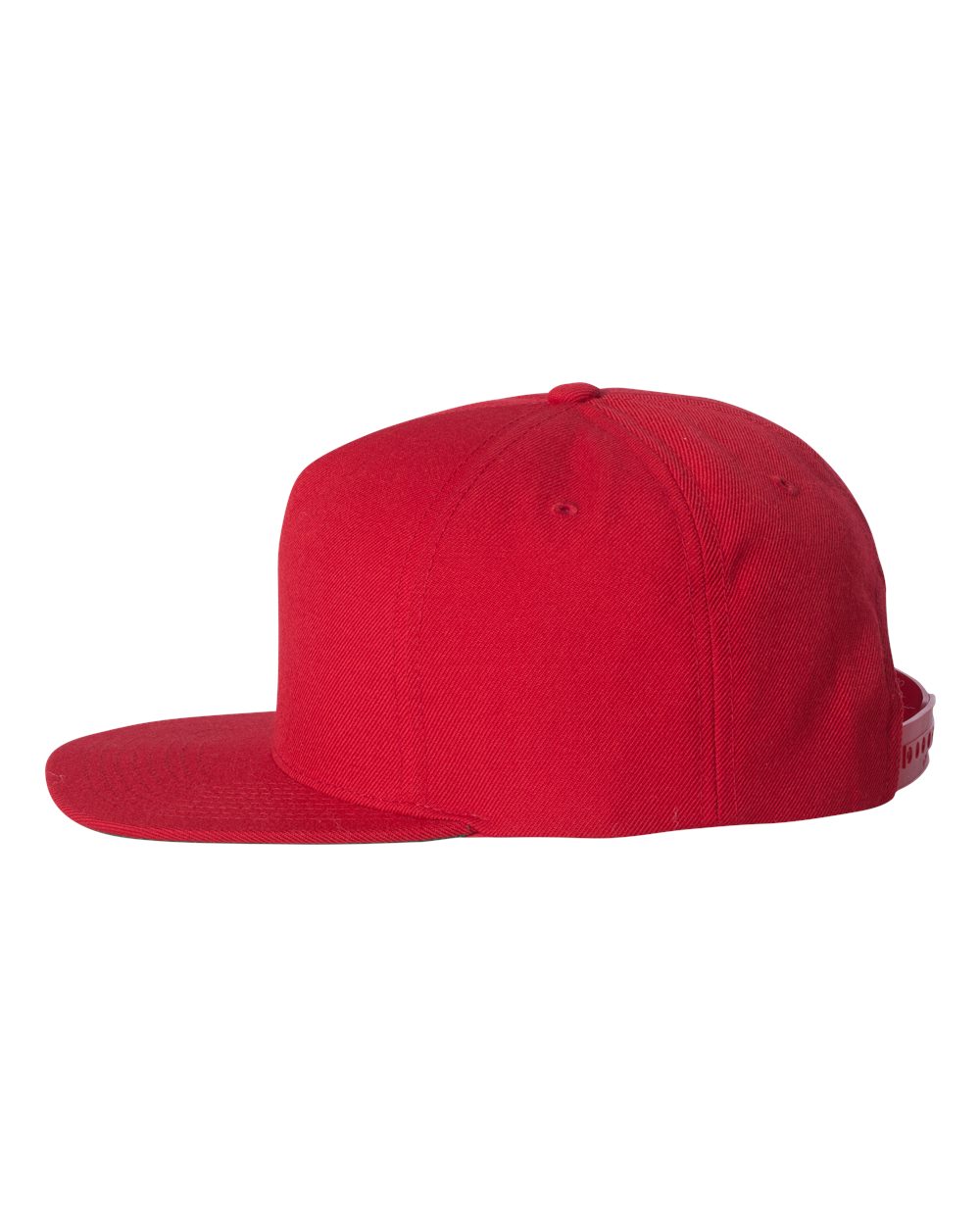 Premium Five-Panel Snapback Cap - Side - B43095700 - Red