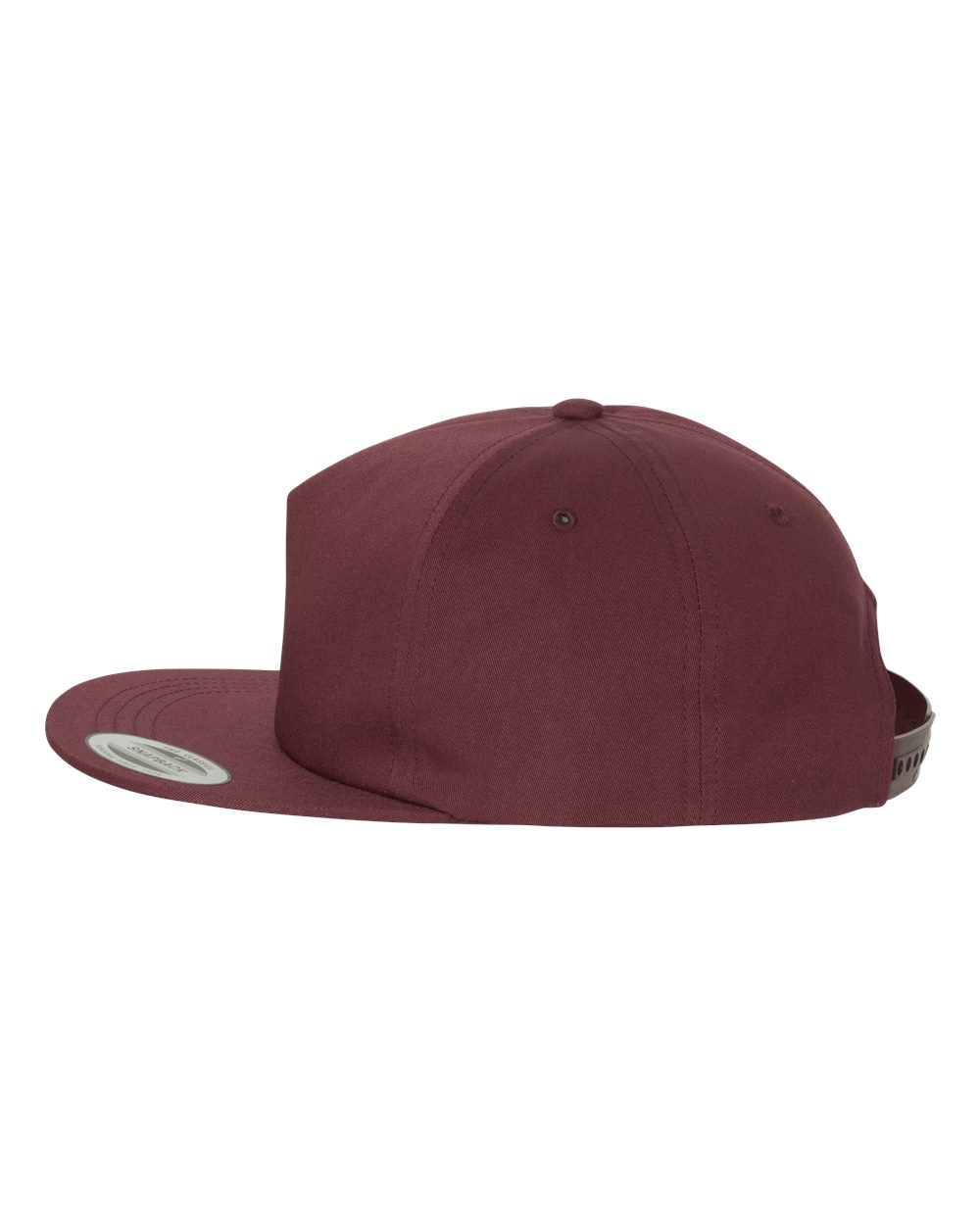 Lightly-Structured Five-Panel Snapback Cap - DirectSide - B44495530 - Maroon