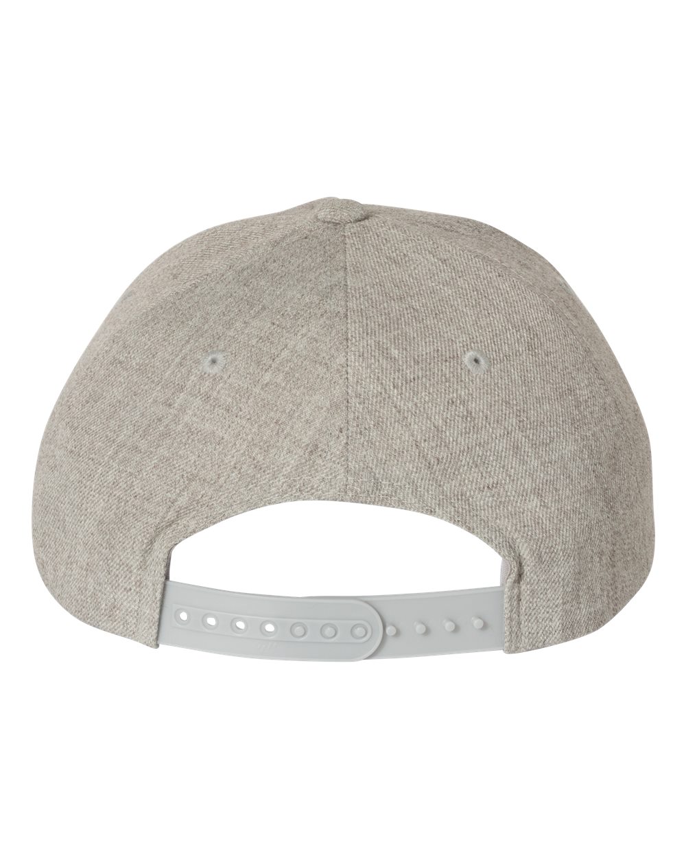 Premium Five-Panel Curved Bill Snapback Cap - Back - B07295580 - Heather Grey