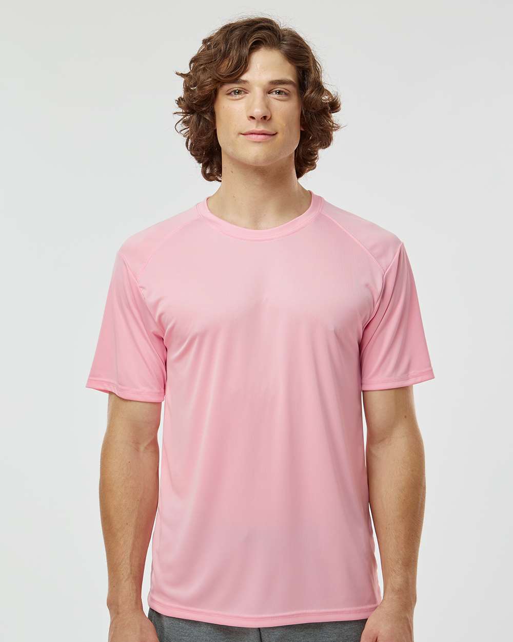 Unisex Islander Performance T-Shirt - OnModelFront - B10171303 - Charity Pink