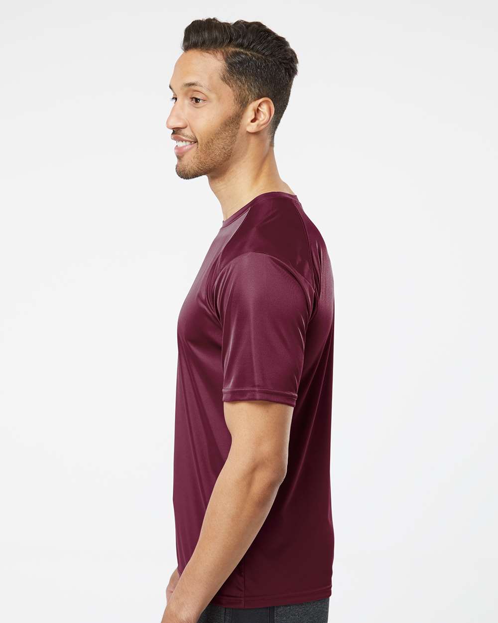 Unisex Islander Performance T-Shirt - OnModelSide - B10171533 - Maroon