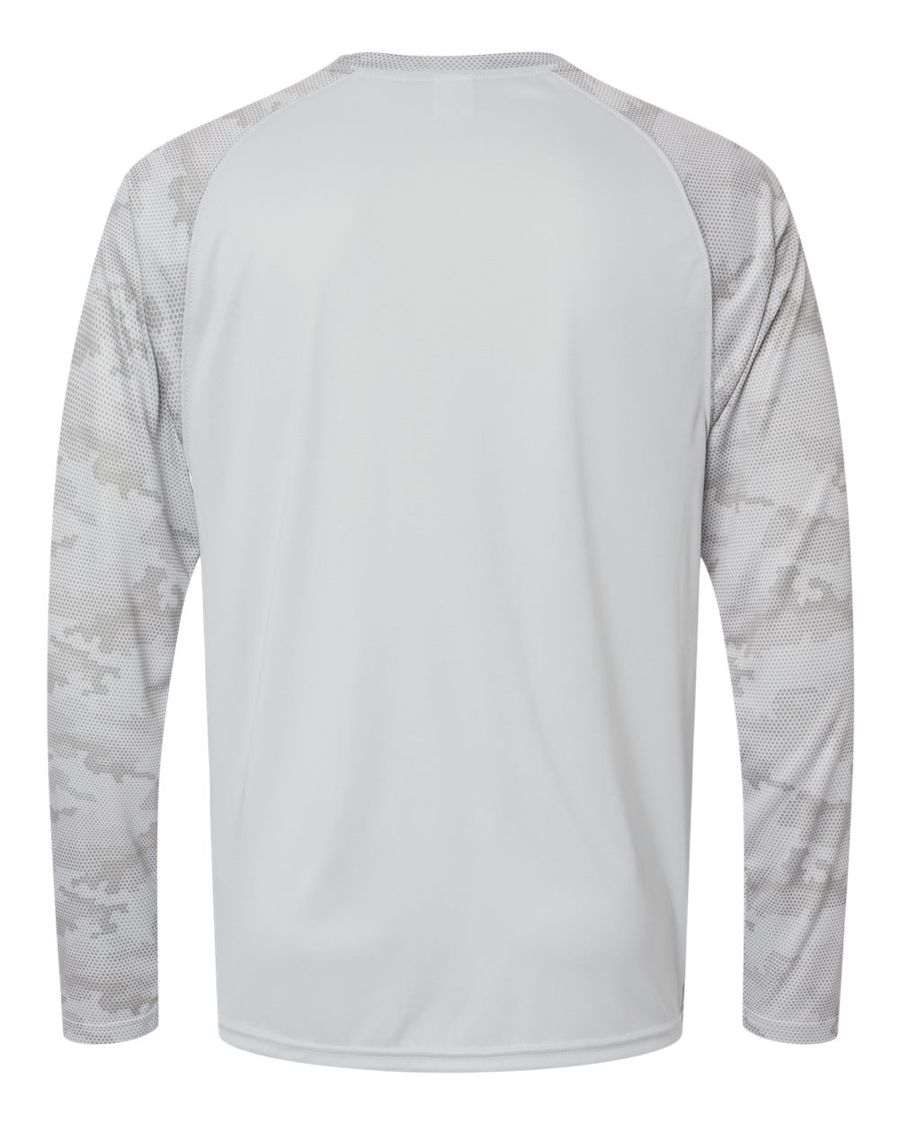 Unisex Cayman Performance Camo Colorblocked Long Sleeve T-Shirt - Back - B10371352 - Aluminum