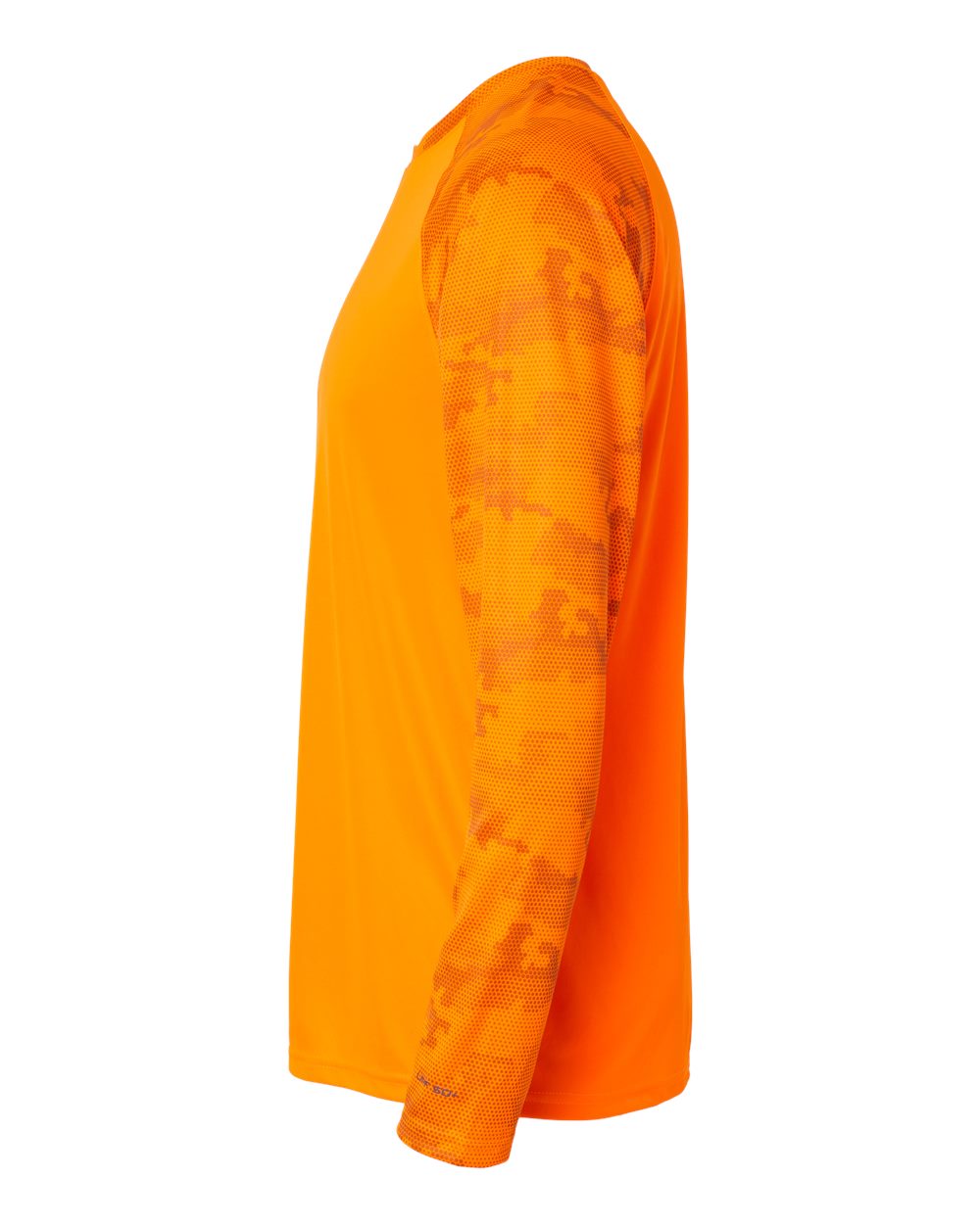 Unisex Cayman Performance Camo Colorblocked Long Sleeve T-Shirt - DirectSide - B10371662 - Neon Orange