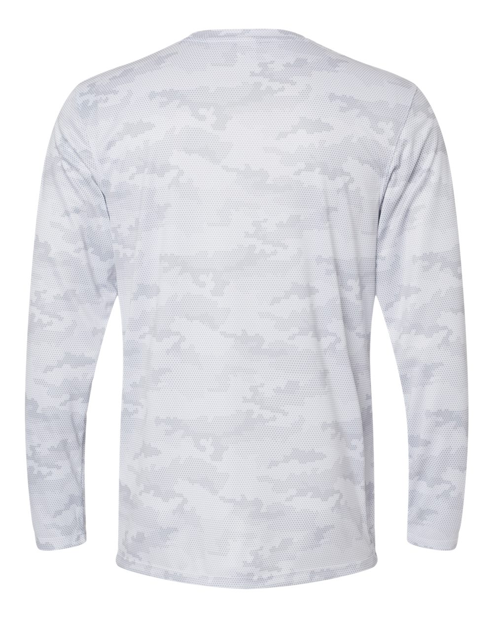 Unisex Pompano Performance Camo Long Sleeve T-Shirt - Back - B10471002 - White