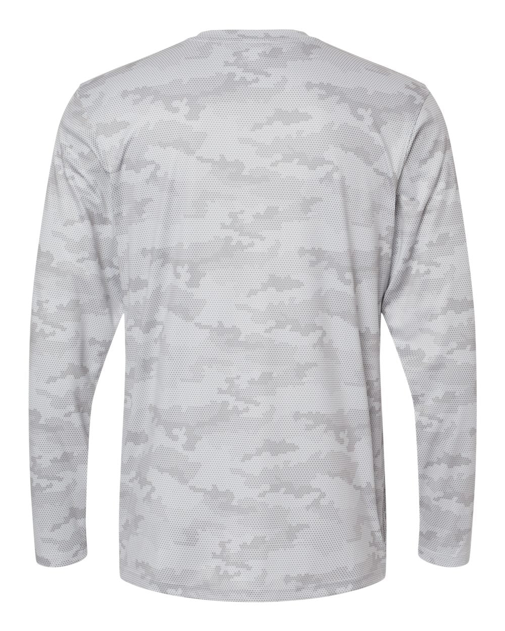 Unisex Pompano Performance Camo Long Sleeve T-Shirt - Back - B10471352 - Aluminum