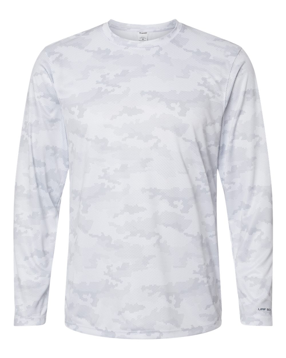 Unisex Pompano Performance Camo Long Sleeve T-Shirt - Front - B10471002 - White