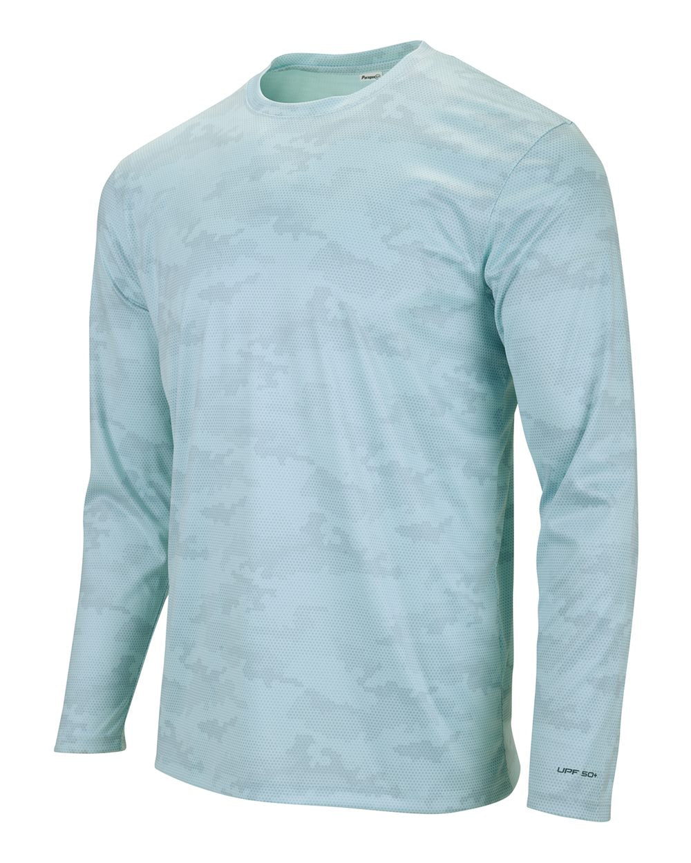 Unisex Pompano Performance Camo Long Sleeve T-Shirt - Side - B10471173 - Aqua Blue