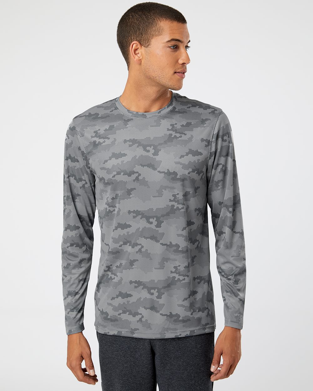 Unisex Pompano Performance Camo Long Sleeve T-Shirt - styleImage
