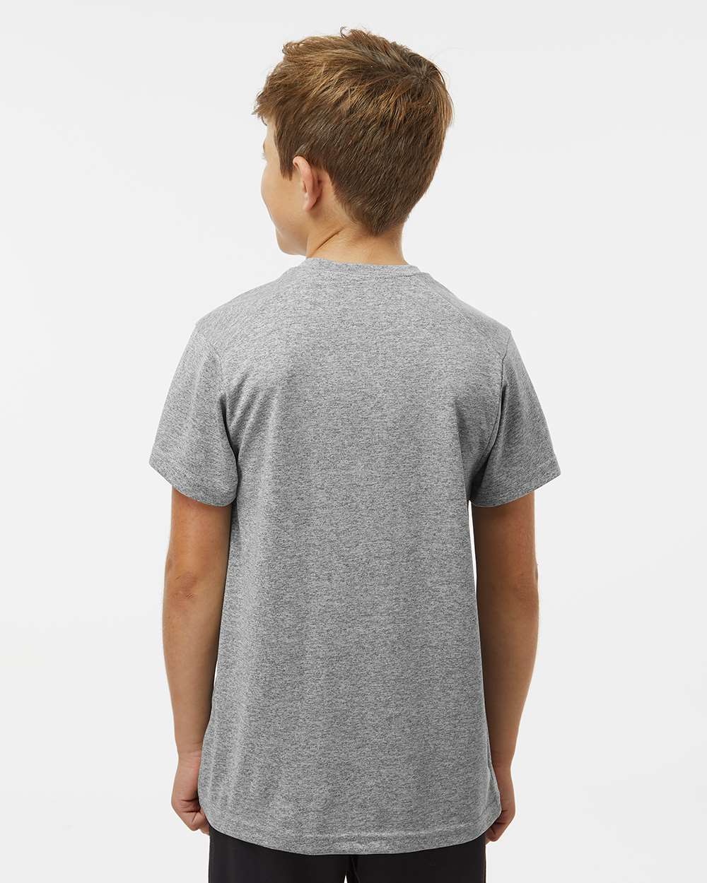 Youth Islander Performance T-Shirt - OnModelBack - B12371093 - Heather Grey