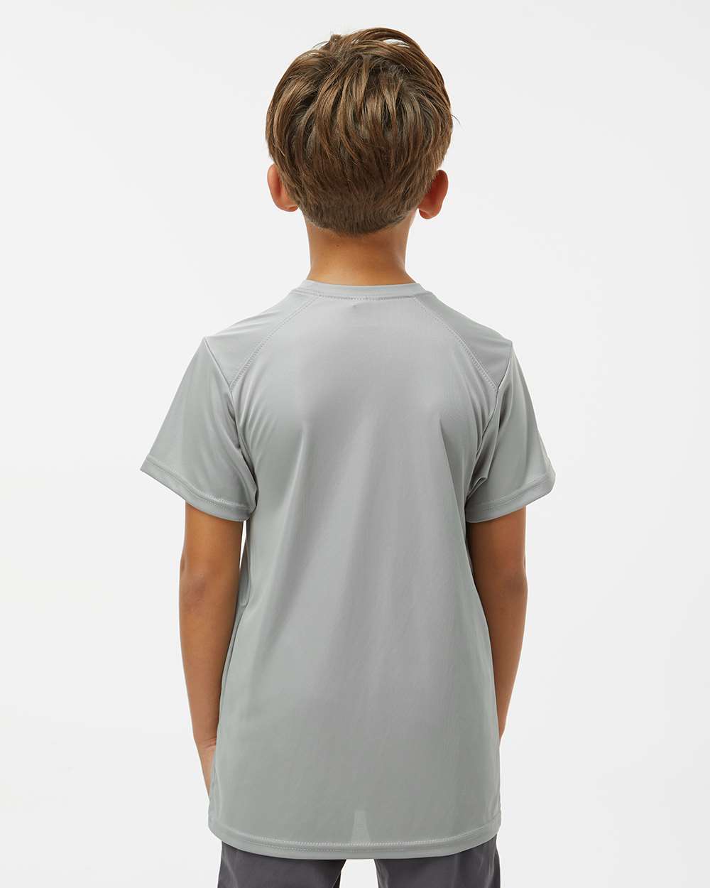 Youth Islander Performance T-Shirt - OnModelBack - B12371103 - Medium Grey