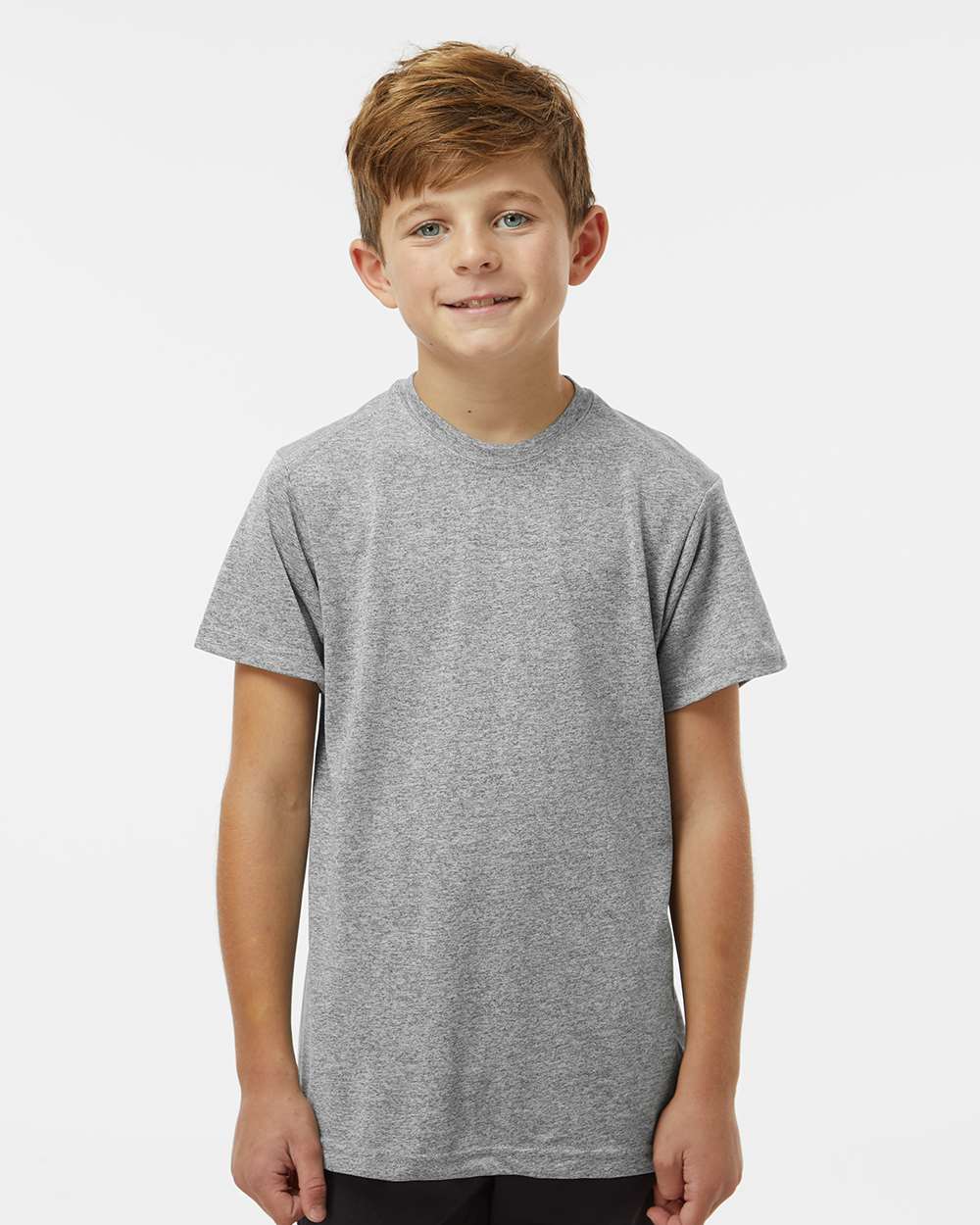 Youth Islander Performance T-Shirt - OnModelFront - B12371093 - Heather Grey