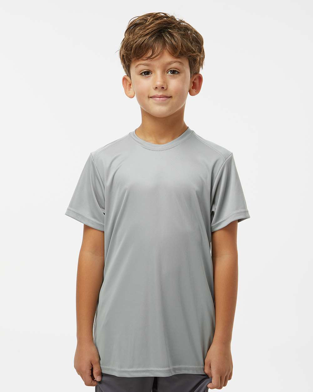 Youth Islander Performance T-Shirt - OnModelFront - B12371103 - Medium Grey