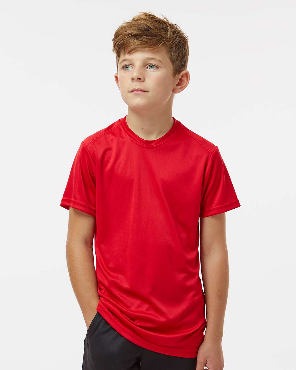 Youth Islander Performance T-Shirt - OnModelFront - B12371143 - Red