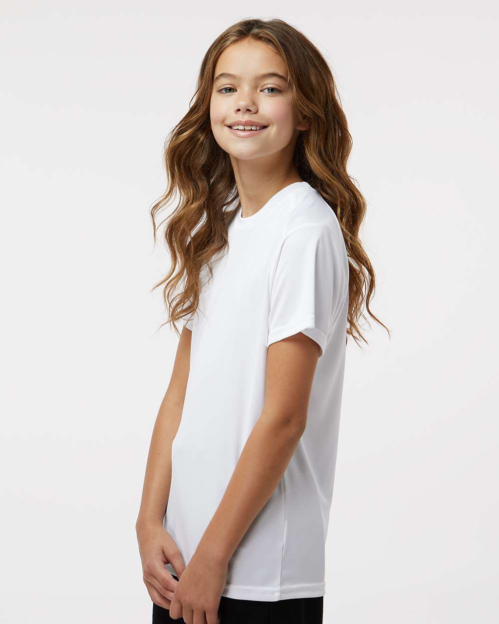 Youth Islander Performance T-Shirt - OnModelSide - B12371003 - White
