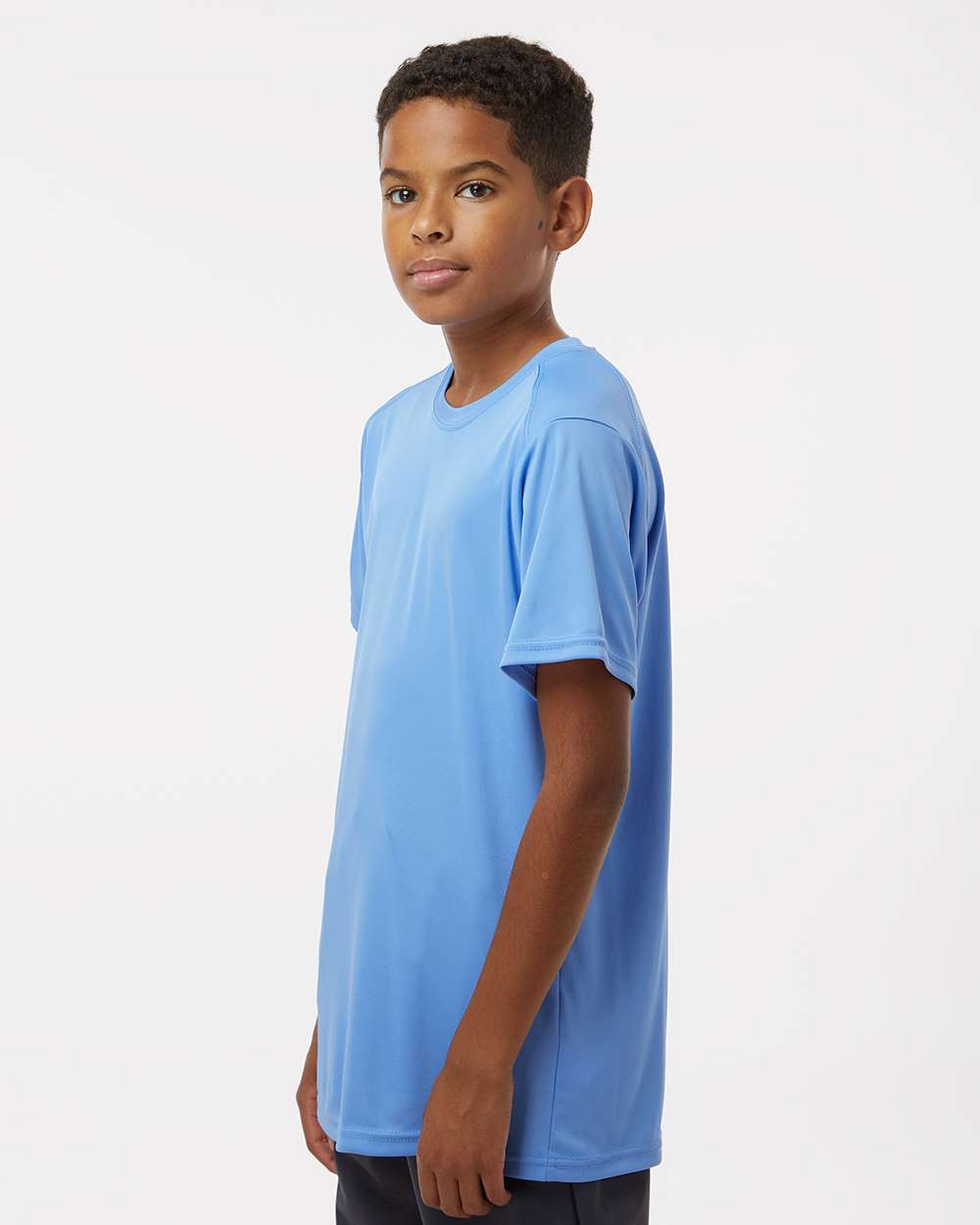 Youth Islander Performance T-Shirt - OnModelSide - B12371253 - Bimini Blue