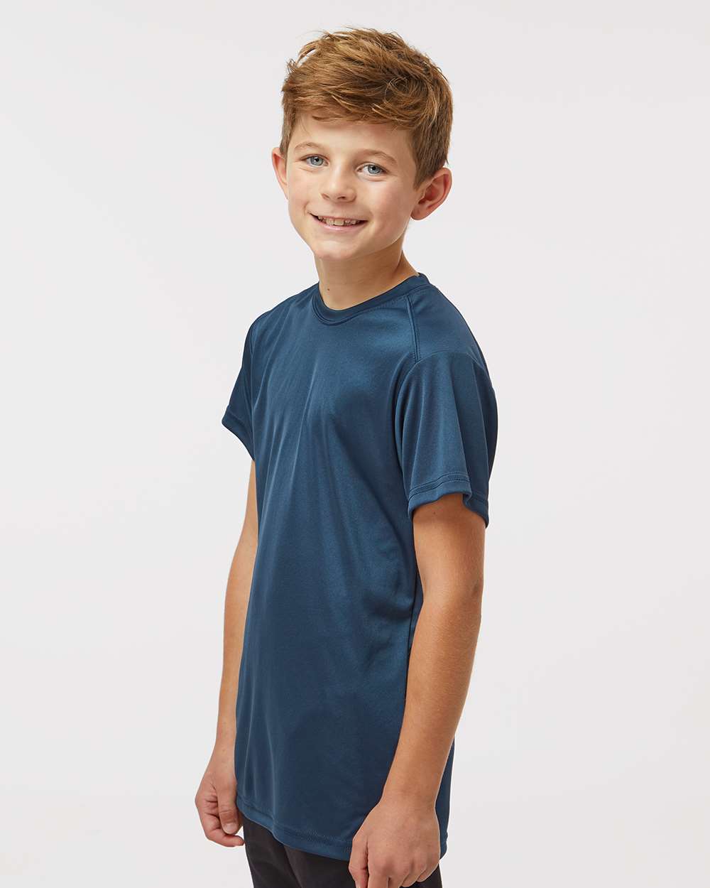 Youth Islander Performance T-Shirt - OnModelSide - B12371653 - Navy