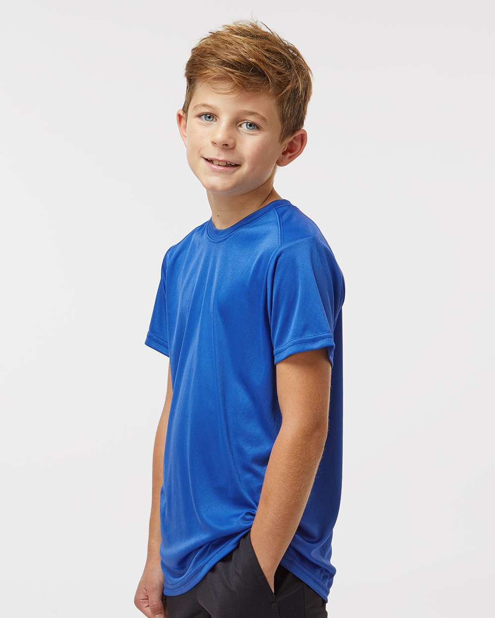 Youth Islander Performance T-Shirt - OnModelSide - B12371753 - Royal