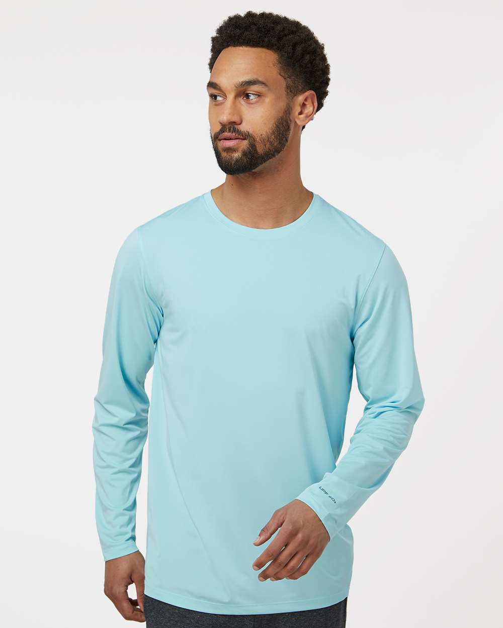 Unisex Aruba Extreme Performance Long Sleeve T-Shirt - OnModelFront - B12871172 - Aqua Blue