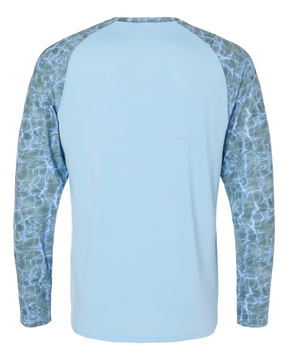 Men's Panama Colorblocked Long Sleeve T-Shirt - Back - B14371252 - Grey Mist Water