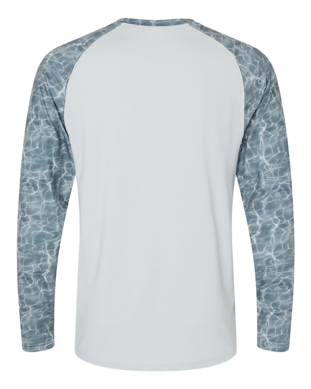 Men's Panama Colorblocked Long Sleeve T-Shirt - Back - B14371682 - Grey Water