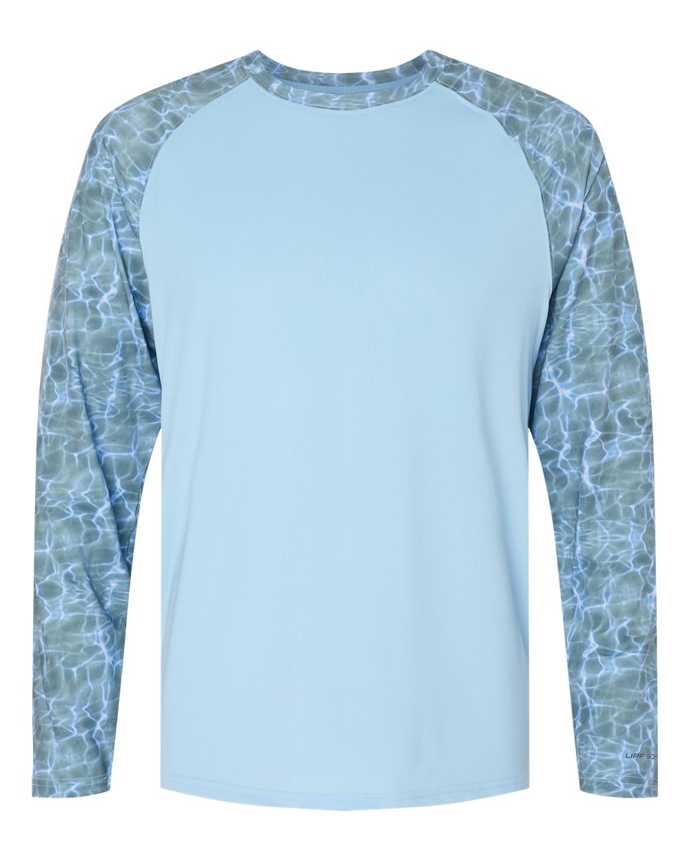 Men's Panama Colorblocked Long Sleeve T-Shirt - Front - B14371252 - Grey Mist Water